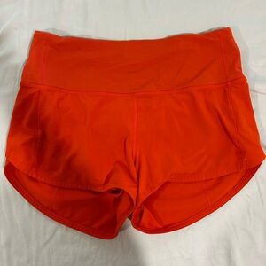 Lululemon Athletica Orange Athletic Shorts